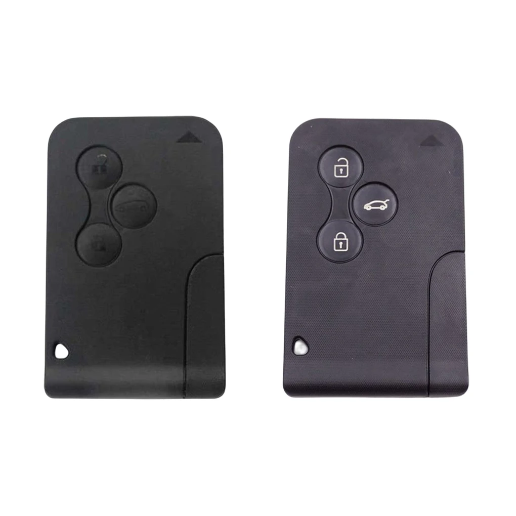 

3 Button Car Key Vehicle Truck Smart Card Emergency Insert Replaceable Modification Repairing Accessories Black