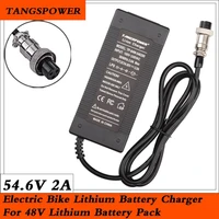 tangspower 54 6v 2a battery charger for 13series 48v 2a charger kugoo m4 pro electric bike lithium battery charger withgx16 plug