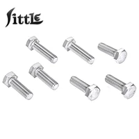 1pcs m16 m18 m20 hexagon head screws outer hexagon bolts a2 70 304stainless steel complete threaded external hex screw and bolts
