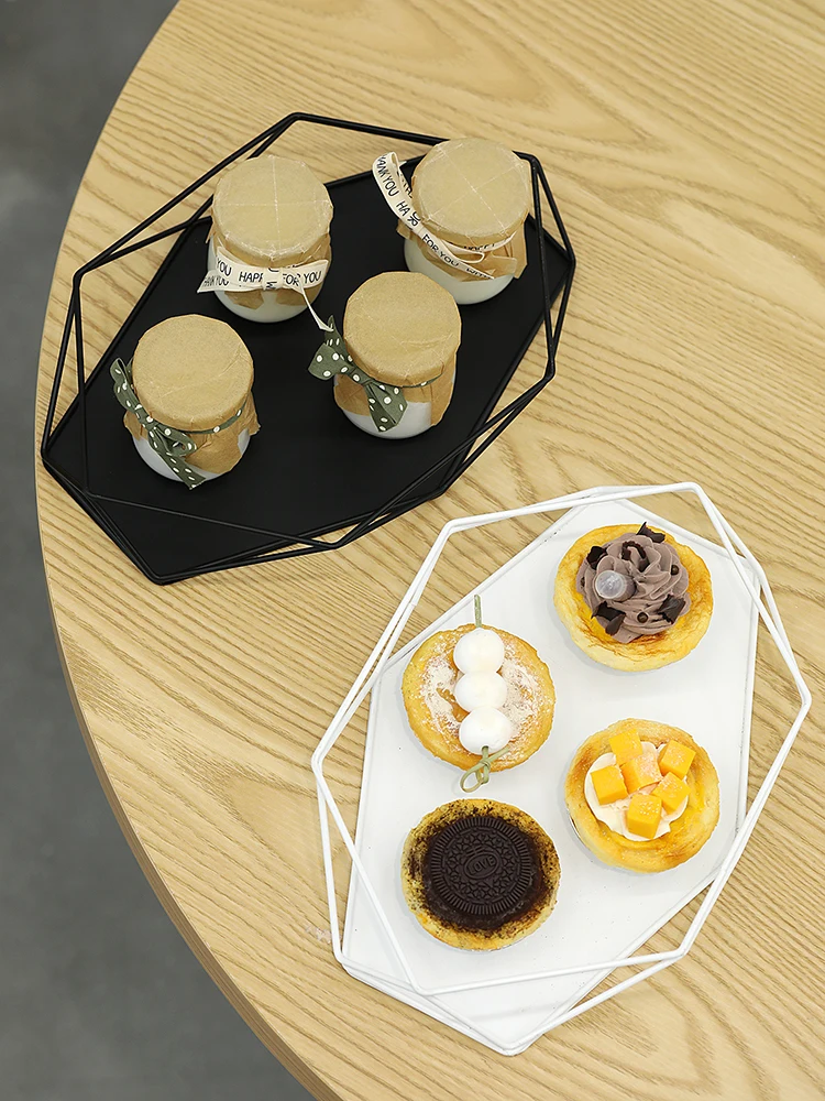 Поднос для украшения дома в скандинавском стиле лоток геометрического дизайна