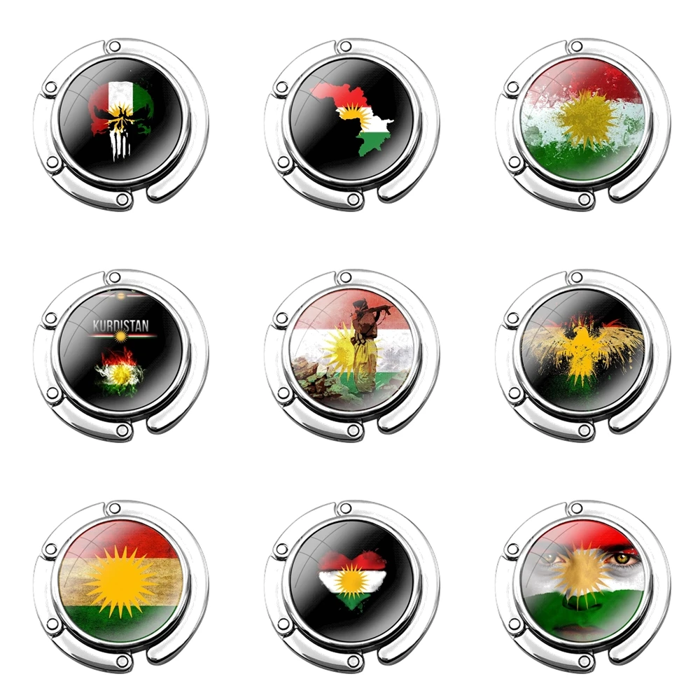Складной крючок для кошелька с флагом Курдистана женская сумочка стола складной