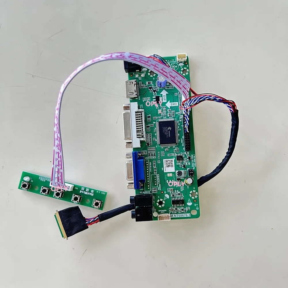 M.NT68676 Controller board HDMI-compatible DVI VGA for B089AW01 V1 1024X600 LED panel Screen monitor DIY display