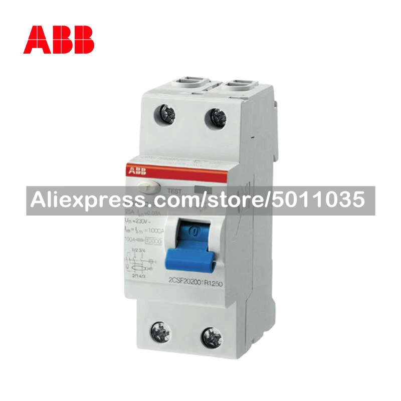 

10064752 ABB F200 series residual current protector without overcurrent protection; F202 AC-40/0.03