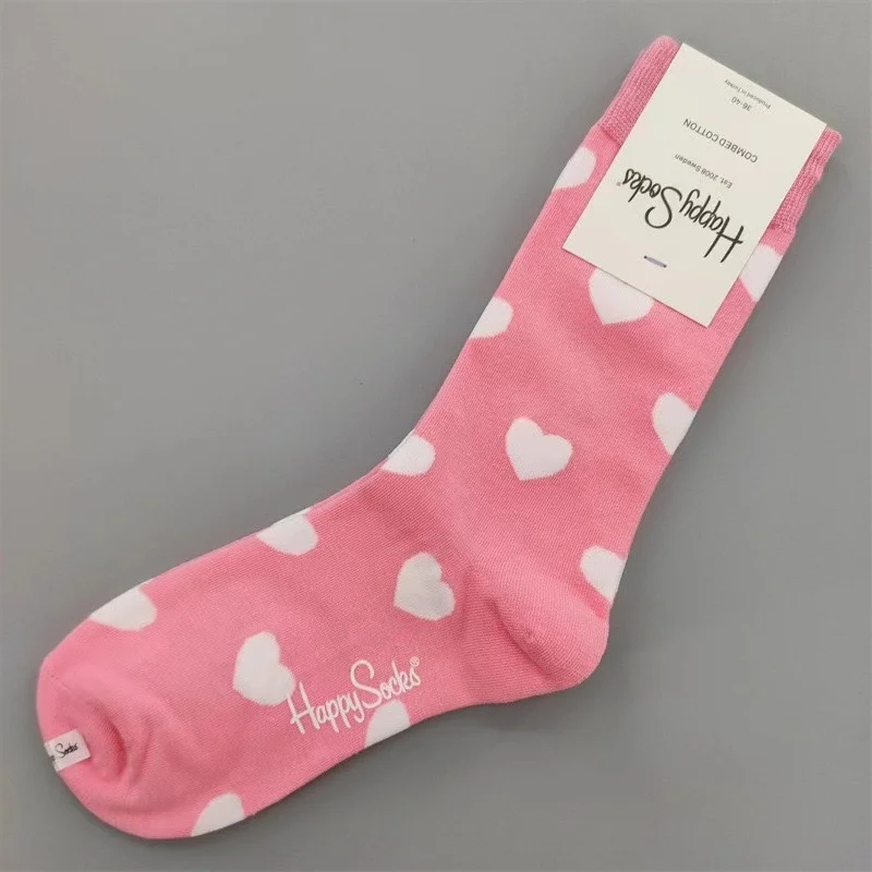 Фото Happy Socks Женские носки средней длины из чистого хлопка Носки Four Seasons РАЗМЕР 36-40 №3