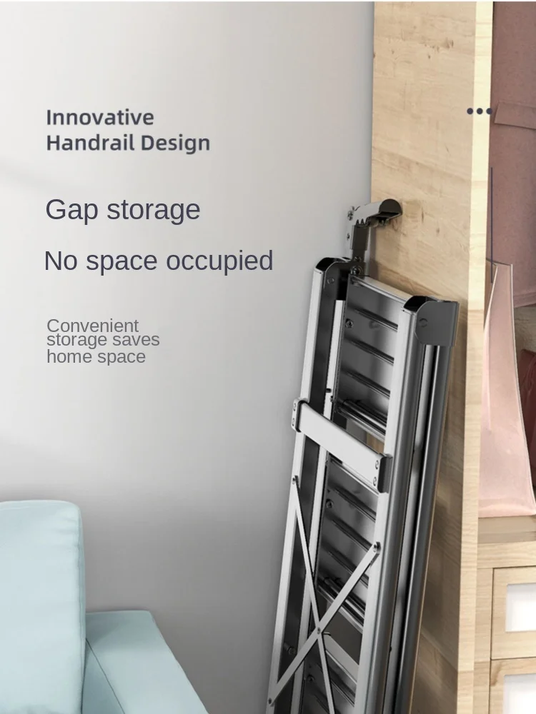 

GY Household Multi-Functional Collapsible Ladder Safety Thickening Aluminium Alloy Herringbone Ladder Small Step Ladder