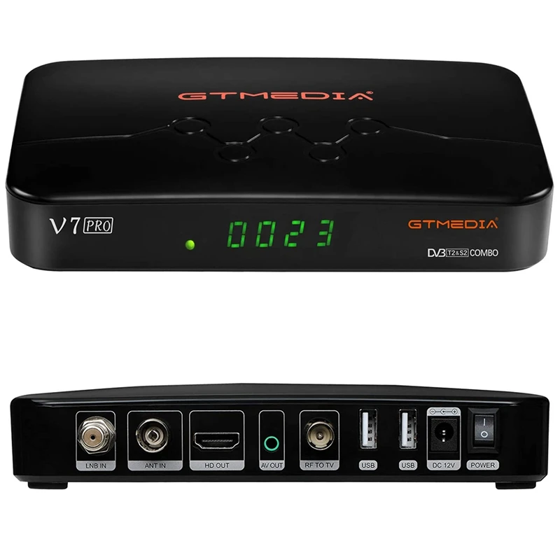 

Цифровой спутниковый ресивер GTMEDIA V7 PRO To Air FTA с антенной USB Wi-Fi, Φ/S2/S2X Full HD 1080P
