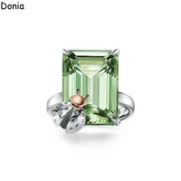 donia jewelry luxury butterfly bee 925 silver micro set aaa zircon insect ring european and american fashion ring