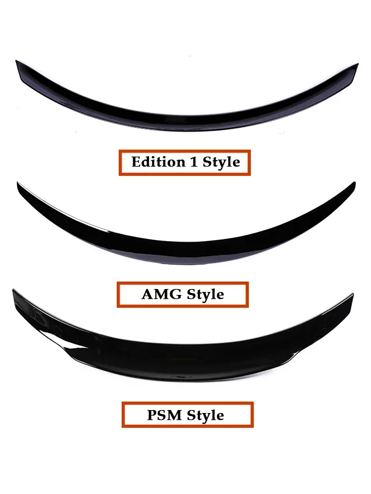 Задний спойлер багажника для Mercedes Benz C Class Coupe C205 2015-2021 AMG PSM Style Wing Carbon Fiber Gloss Black