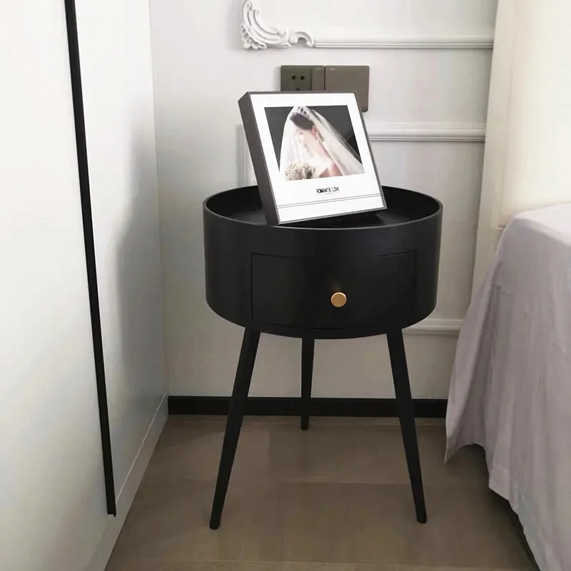 

Установочный круглый прикроватный столик с зарядкой от USB, умный шкаф, маленькая Мобильная Минималистичная мебель для спальни, гостиной, дома