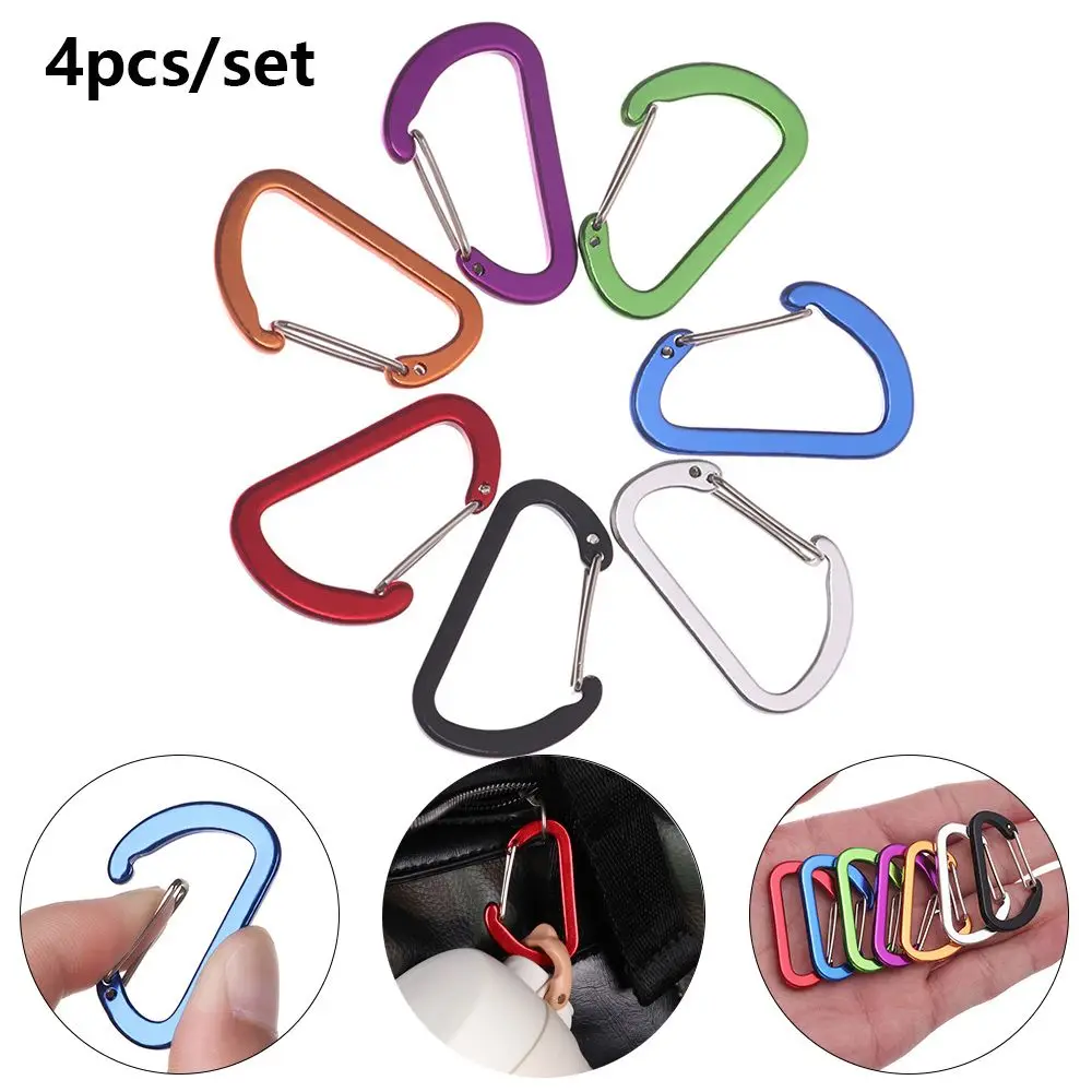 

quality Lock Buckle Hook Aluminum Alloy Karabiner Outdoor Camping Keyring Carabiner D-Ring Keychain Climbing Snap Clip