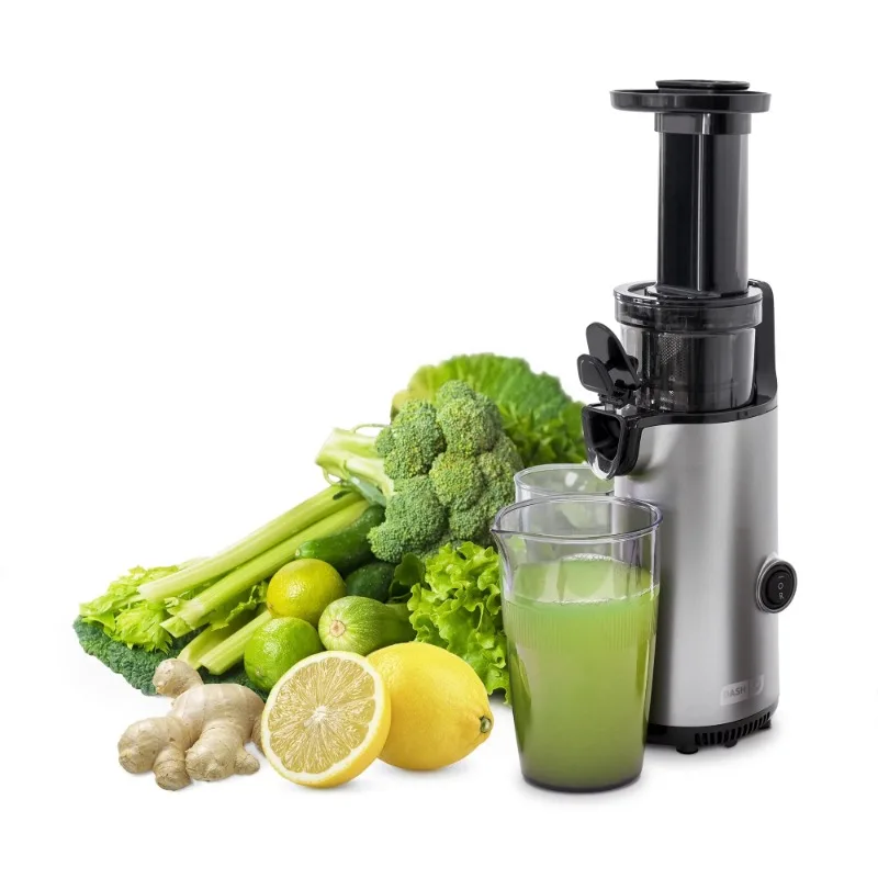 

Dash Compact Masticating Slow Juicer, Easy to Clean Cold Press Juicer with Brush, Pulp Measuring Cup and Juice Recipe Guide