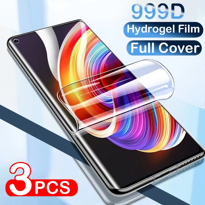 Гидрогелевая пленка 3 шт. для OPPO Realme 9 9i 8 Pro 7 6 X7 X50 GT 2 Neo2T XT X Q3 C3 C25 C21 C15 полное
