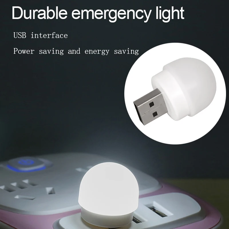 

USB Plug Lamp Computer Mobile Power Charging USB Small Book Lamps LED Eye Protection Reading Light Small Round Light Night Light