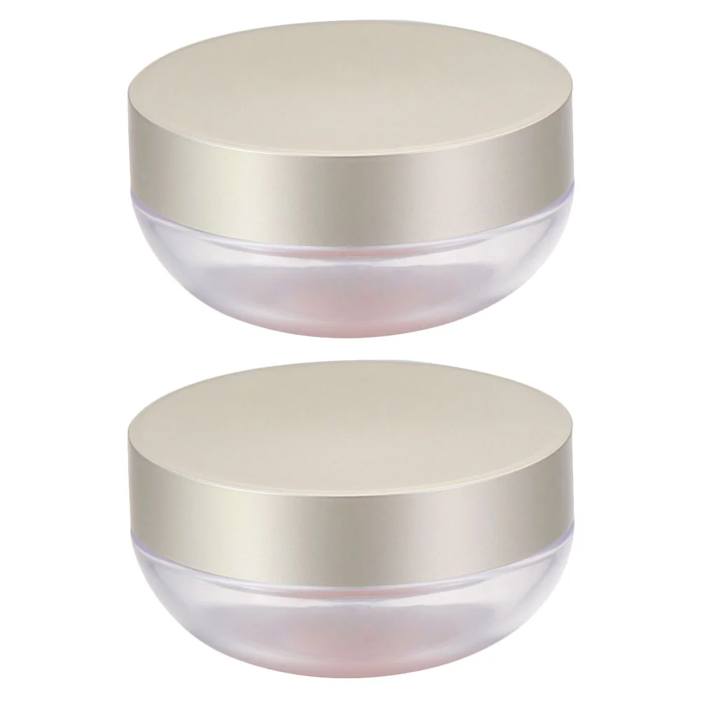 

2Pcs Makeup Loose Powder Box Case Compact Container for and Girls