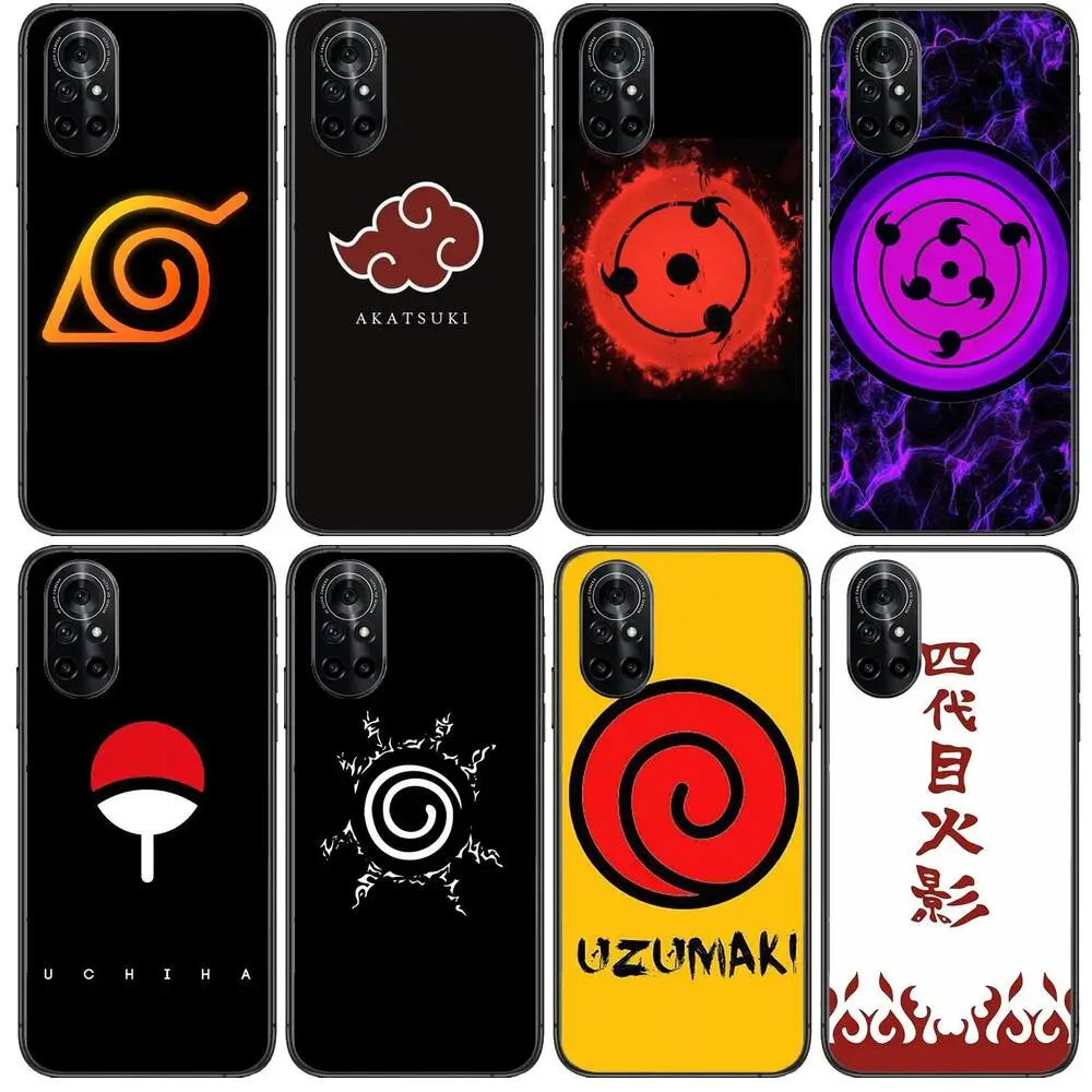 

Naruto Ninja Logo Clear Phone Case For Huawei Honor 20 10 9 8A 7 5T X Pro Lite 5G Black Etui Coque Hoesjes Comic Fash design