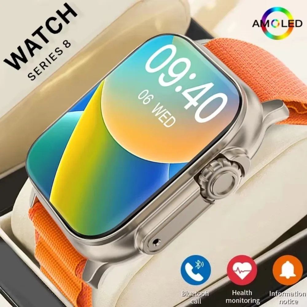 Смарт-часы Gaines T900 Ultra 2 серия 49 мм 8 3 &quotAMOLED-экран NFC-компас водонепроницаемые для