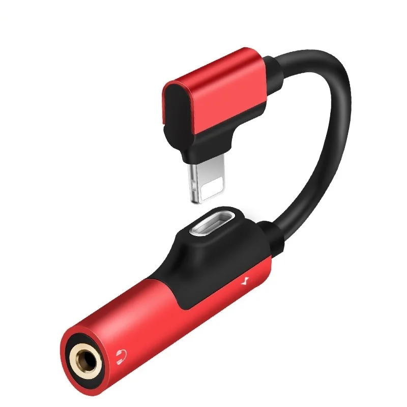 Двойной соединитель из сплава для разъема Lightning на 3 5 мм Aux сплиттер-переходник