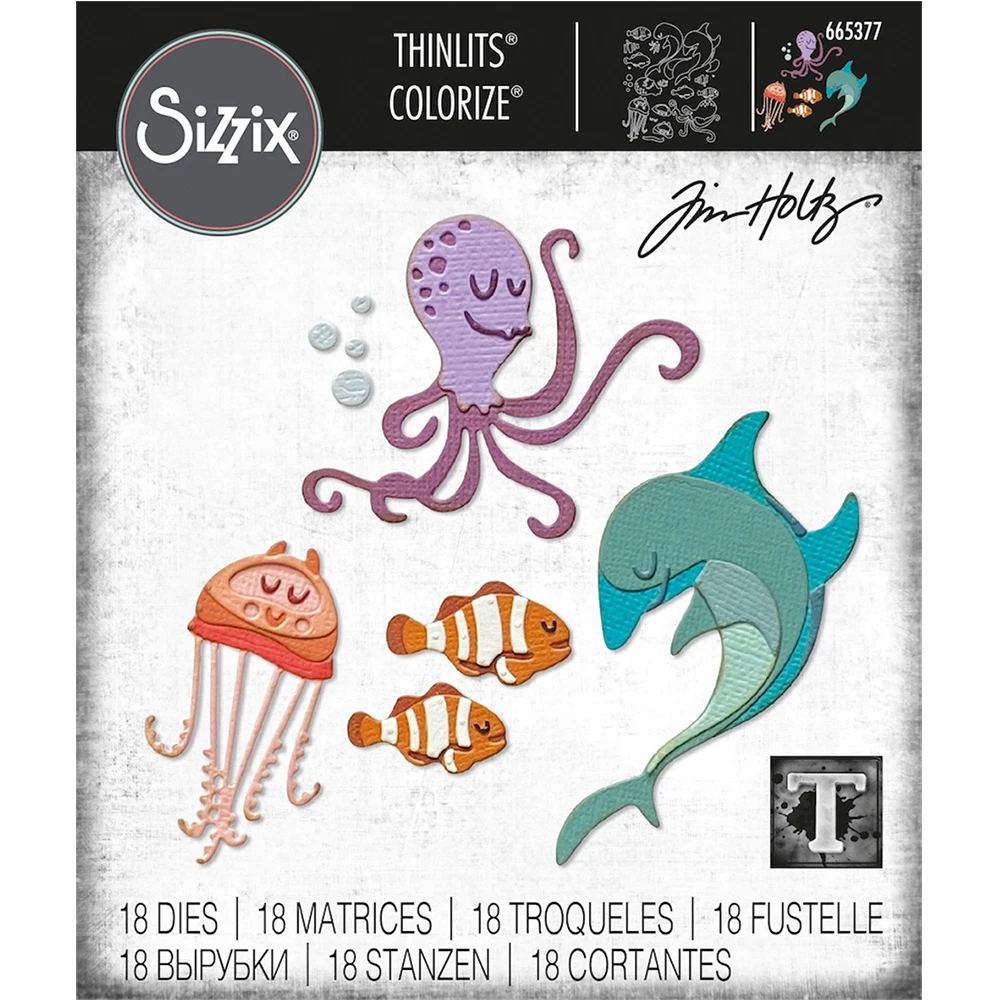 

2022 New Under the Sea 1 Colorize Thinlits Metal Cutting Dies Diy Scrapbooking Greeting Cards Making Decoration Embossing Molds