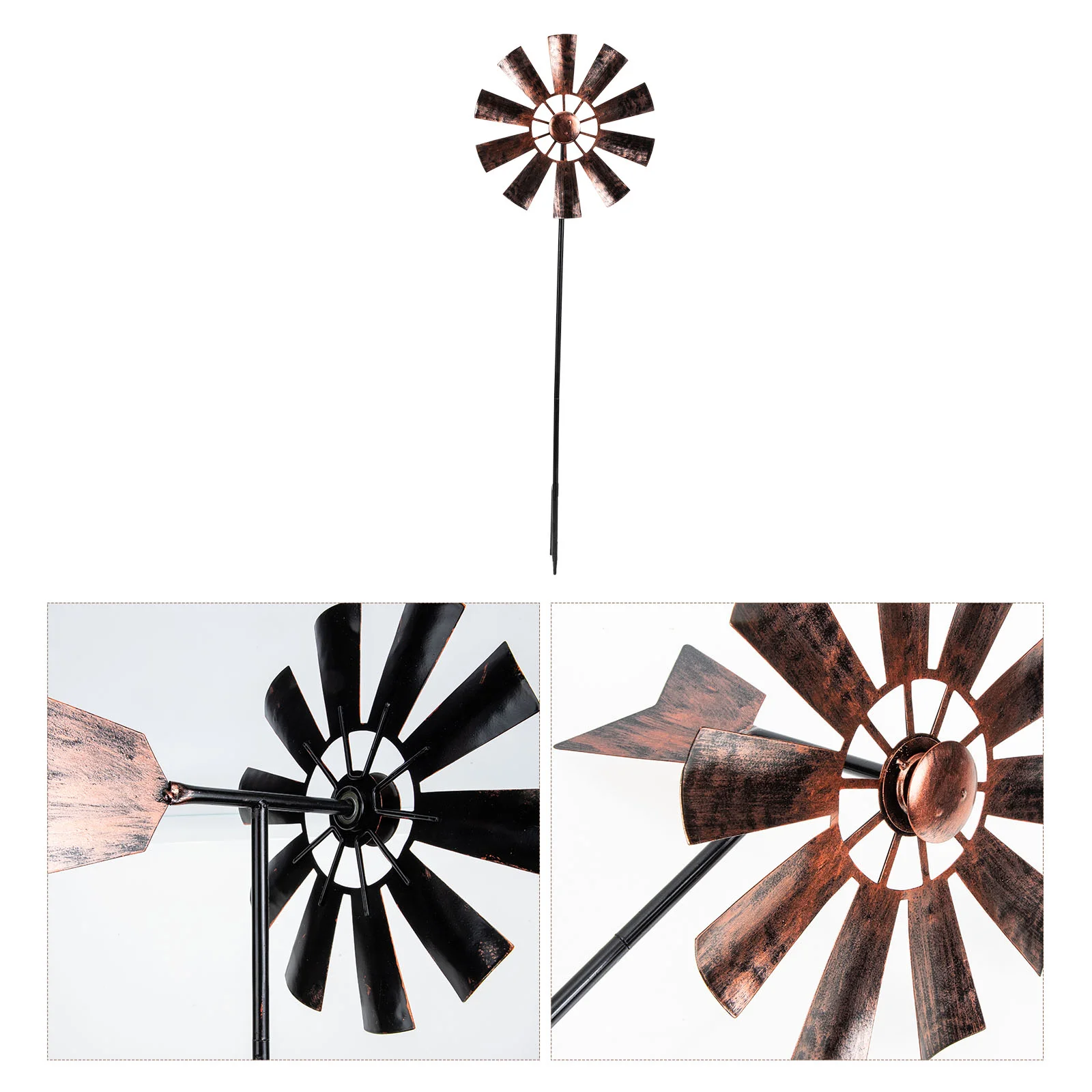 

Wrought Iron Metal Windmill Wonderful Pinwheels Decorative Garden Ornament Adornment
