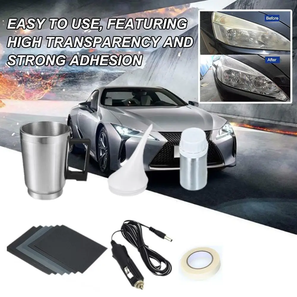 

Car Headlight Polish Restoration Kit Polisher Polymer Scratch Repair Kit Liquid Repair Kits Car Light Car Headlight Polishi C7w4