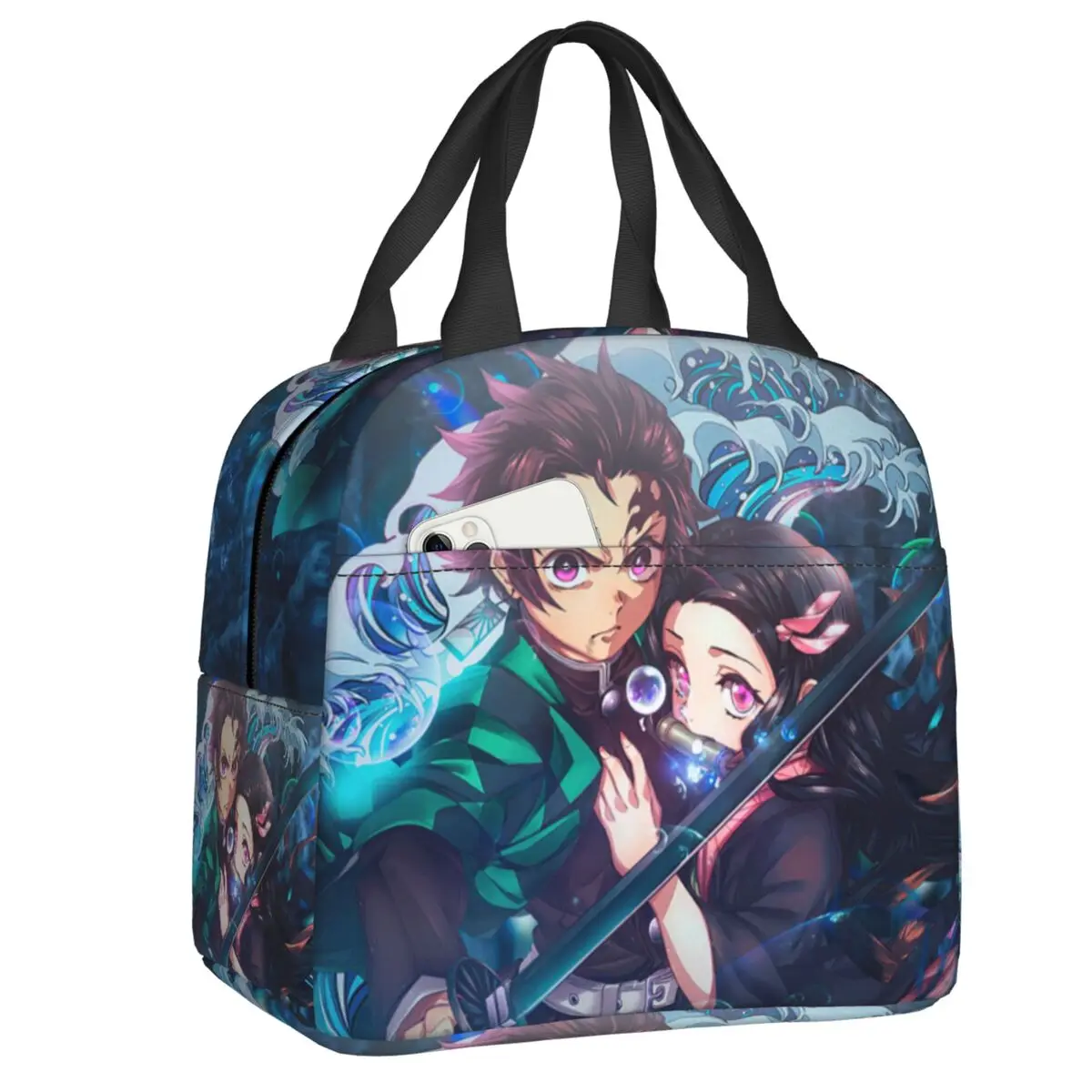 

Изолированная сумка для обеда Tanjiro Nezuko Demon Slayer для кемпинга путешествий Kimetsu No Yaiba, Термосумка для обеда для женщин и детей