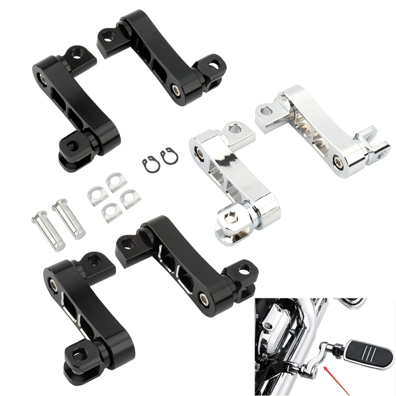 

Motorcycle Adjustable Passenger Footpegs Highway Pegs Male Mount Foot Peg Clamp Support Extensions Bracket