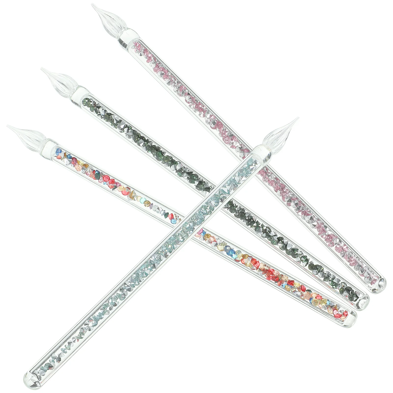 

4pcs Calligraphy Glass Pen Practical Glass Pen Colored Glass Dip Pen Decorative Glass Signing Pen
