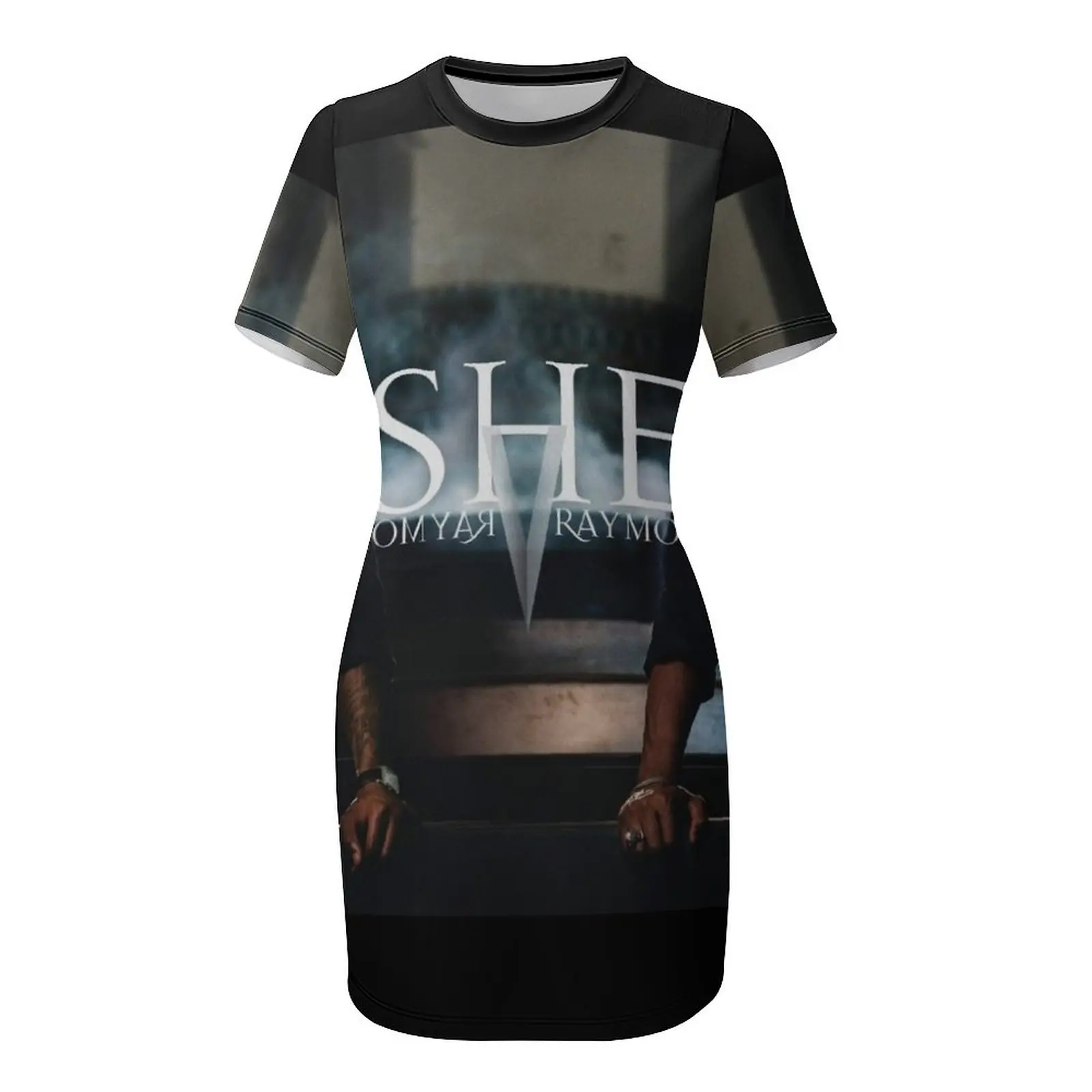 Usher Raymond v платье с короткими рукавами летнее корейские женские летние платья для