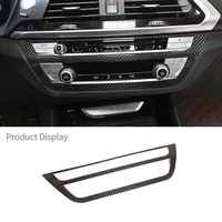for bmw x3 x4 g01 g02 2018 2021 real carbon fiber central control air conditioning button cd decorative panel cover accessories