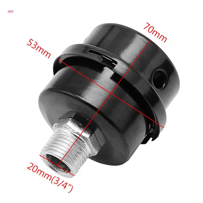 

3/4" 20mm Screw Thread Silencer Noise Filter Muffler for Air Pump Compressor