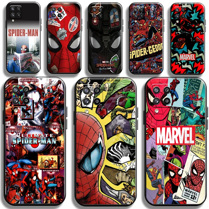 

Marvel Spiderman Comics For Samsung Galaxy M32 M32 5G Phone Case TPU Liquid Silicon Soft Coque Cases Cover Carcasa Funda Back