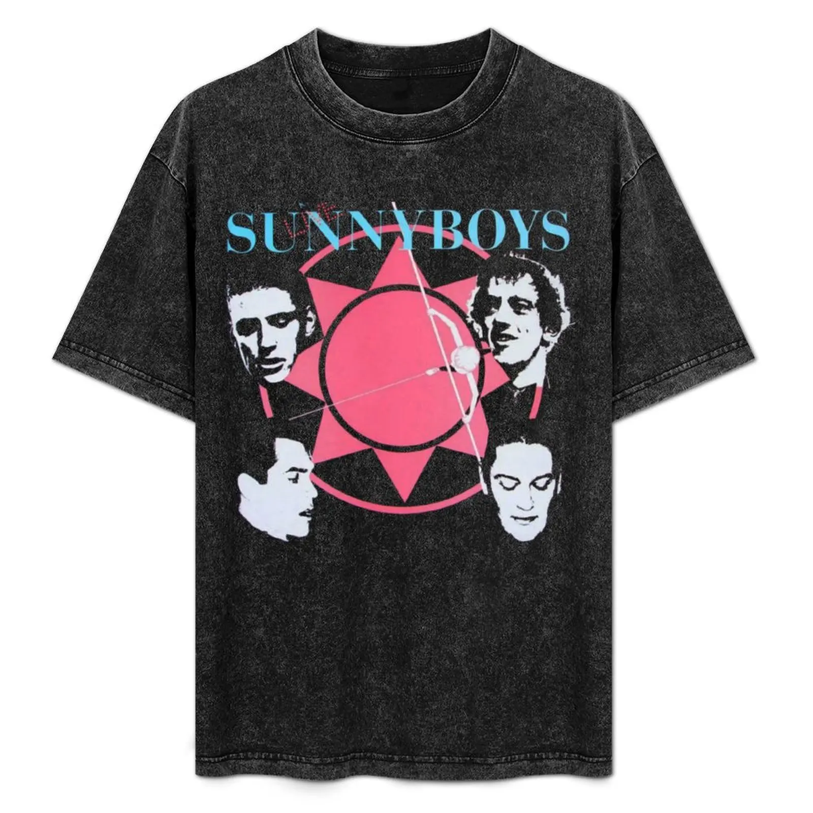 Футболка SUNNYBOYS мужская с рисунком смешная рубашка аниме фигурками черного цвета