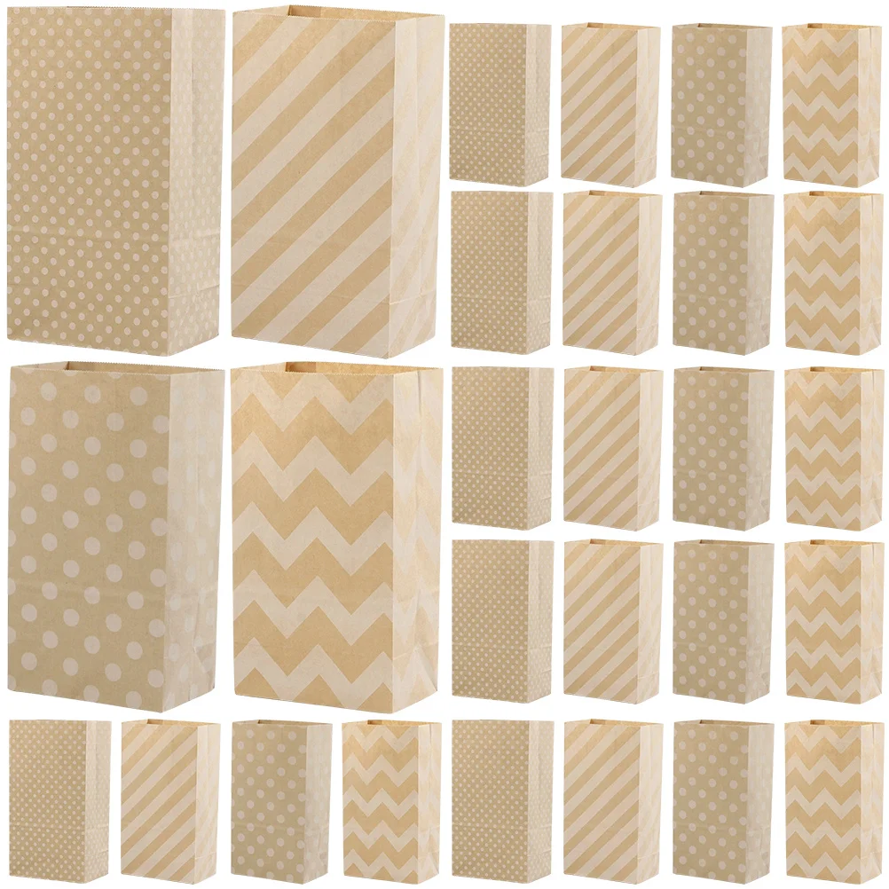 

100pcs Bread Bags Paper Wrapping Bags Party Treats Bags Takeaway Packing Paper Lunch Bags Paper Package Bags Snack Bags