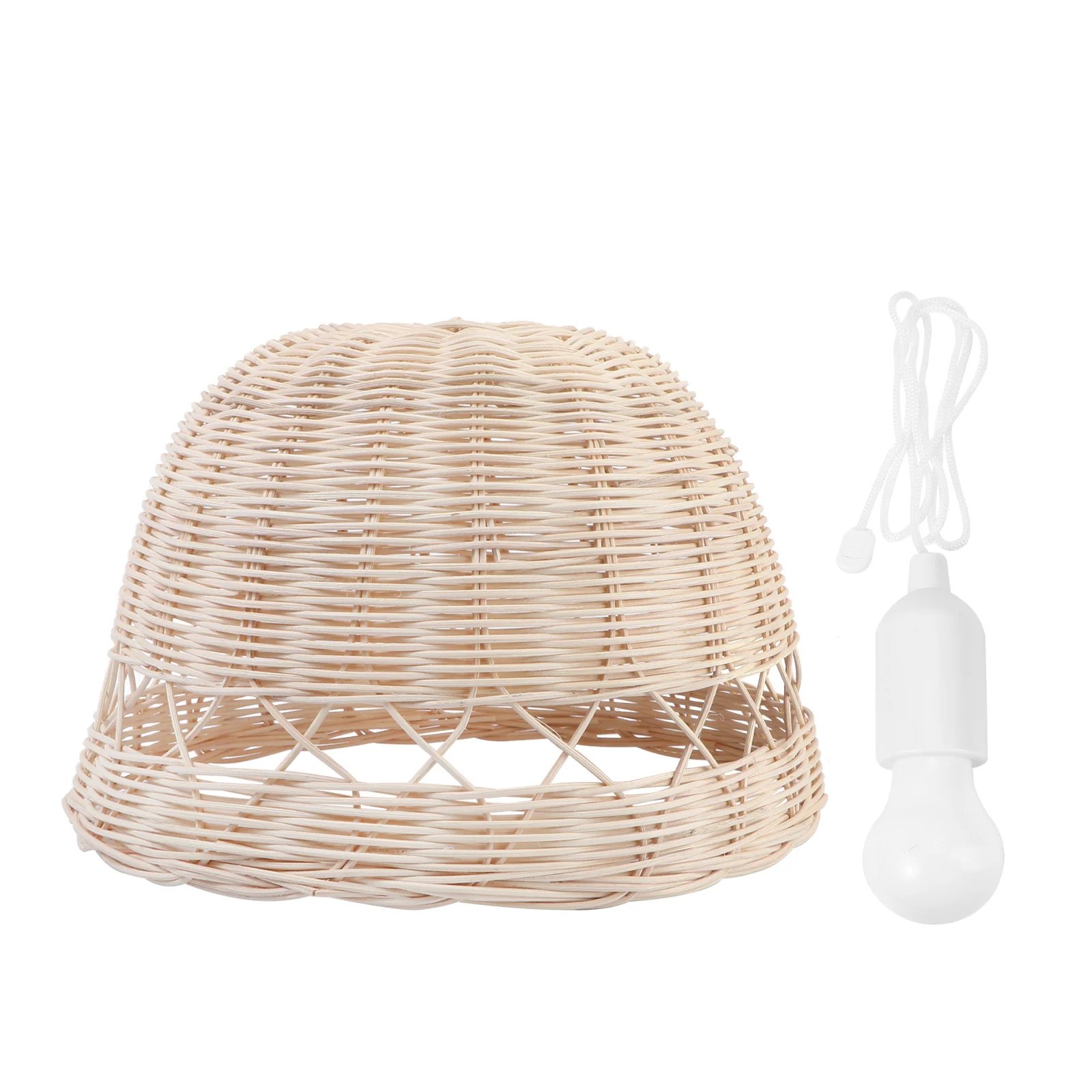 

Wicker Rattan Chandelier Dome Light Fixtures Weaving Lampshade Product Pendant Cover