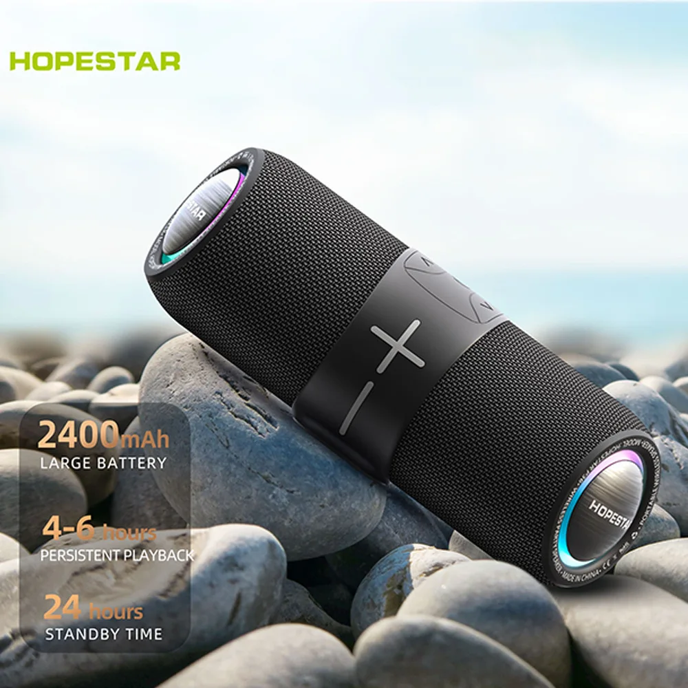 

Bluetooth-Колонка HOPESTAR портативная, водонепроницаемая, с сабвуфером
