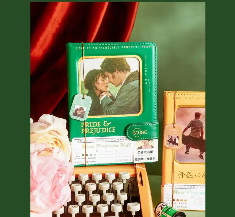 

196pages 13X18cm Classic Movie PU Journal Notebooks Portable Diary Writing Planner Travelers Notebook Stationery