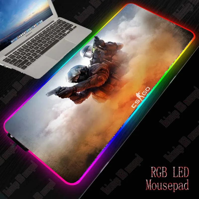 

Mairuige Gaming Mouse Pad Large RGB Gamer Computer Backlight Mousepad With USB For Desk Keyboard LED Mice Mat For CSGO Gamer