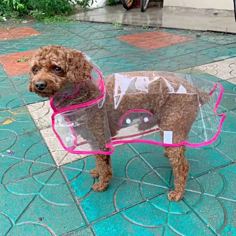

Pet Raincoats Clear Plastic Poncho Large Medium And Small Animal Clothing Golden Retriever Puppy Rain Cover Coat Waterproof Dog