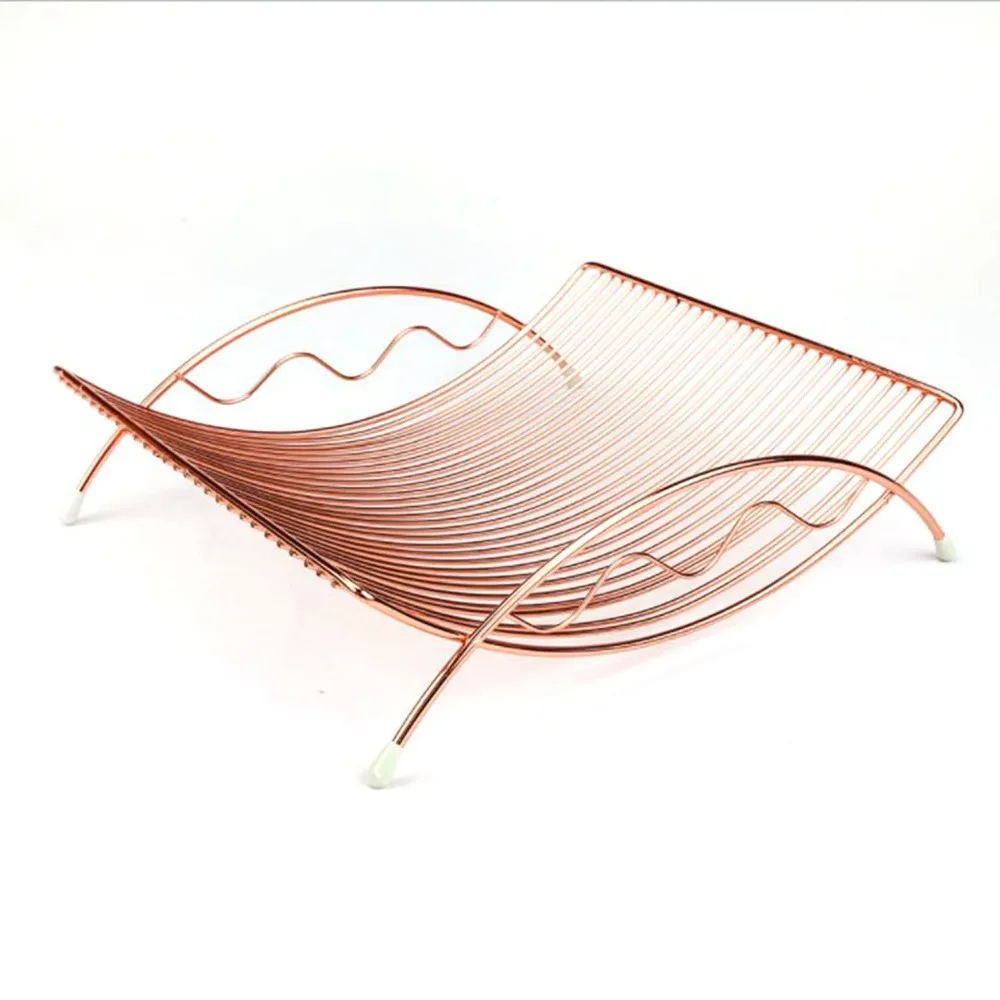 Блюдо для фруктов бытовая ажурная корзина металлическая полка хранения конфет