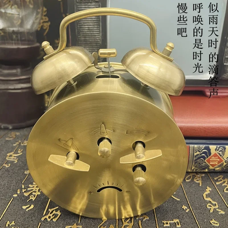 Настольные будильники из чистой меди ручные механические настольные часы