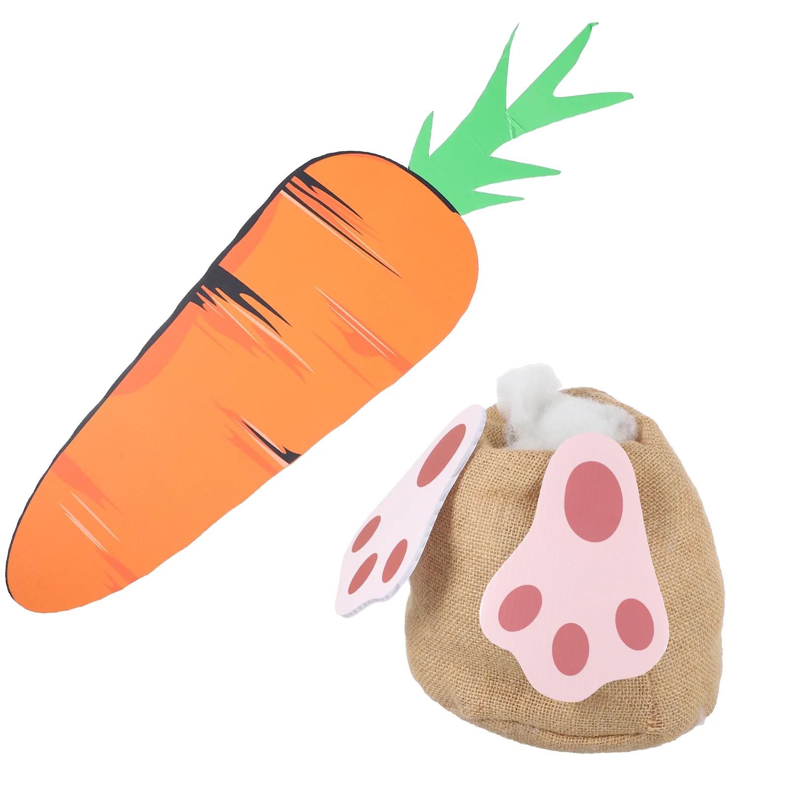

1 Set Easter Carrot Bunny Signs Courtyard Adorn Garden Carrot Shaped Decoration