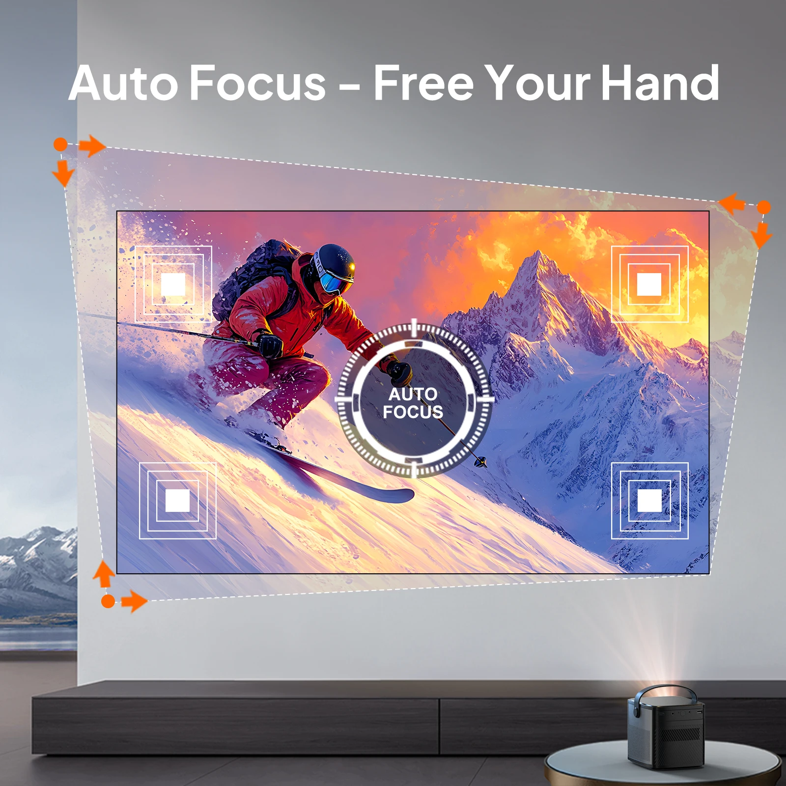 Проектор BYINTEK U80 Max 500ANSI DLP с Google TV 11, технологией TOF Focus 3D, двухдиапазонным Wi-Fi, Bluetooth 5.0, встроенным аккумулятором, для домашнего кинотеатра (art.: 3920da053db70) - 3920da053db70