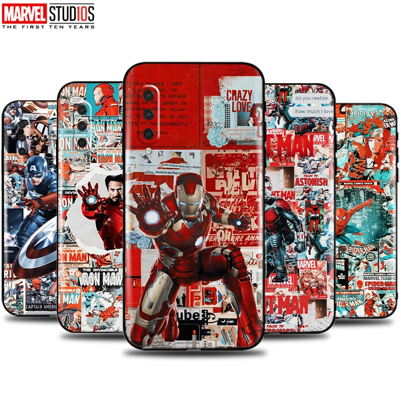 

Marvel Avengers Phone Case For Xiaomi Mi 9 Lite 9T CC9 Pro 5G CC9e A3 Poco X3 NFC X3 GT M3 Pro F3 Funda Silicone Cover Back