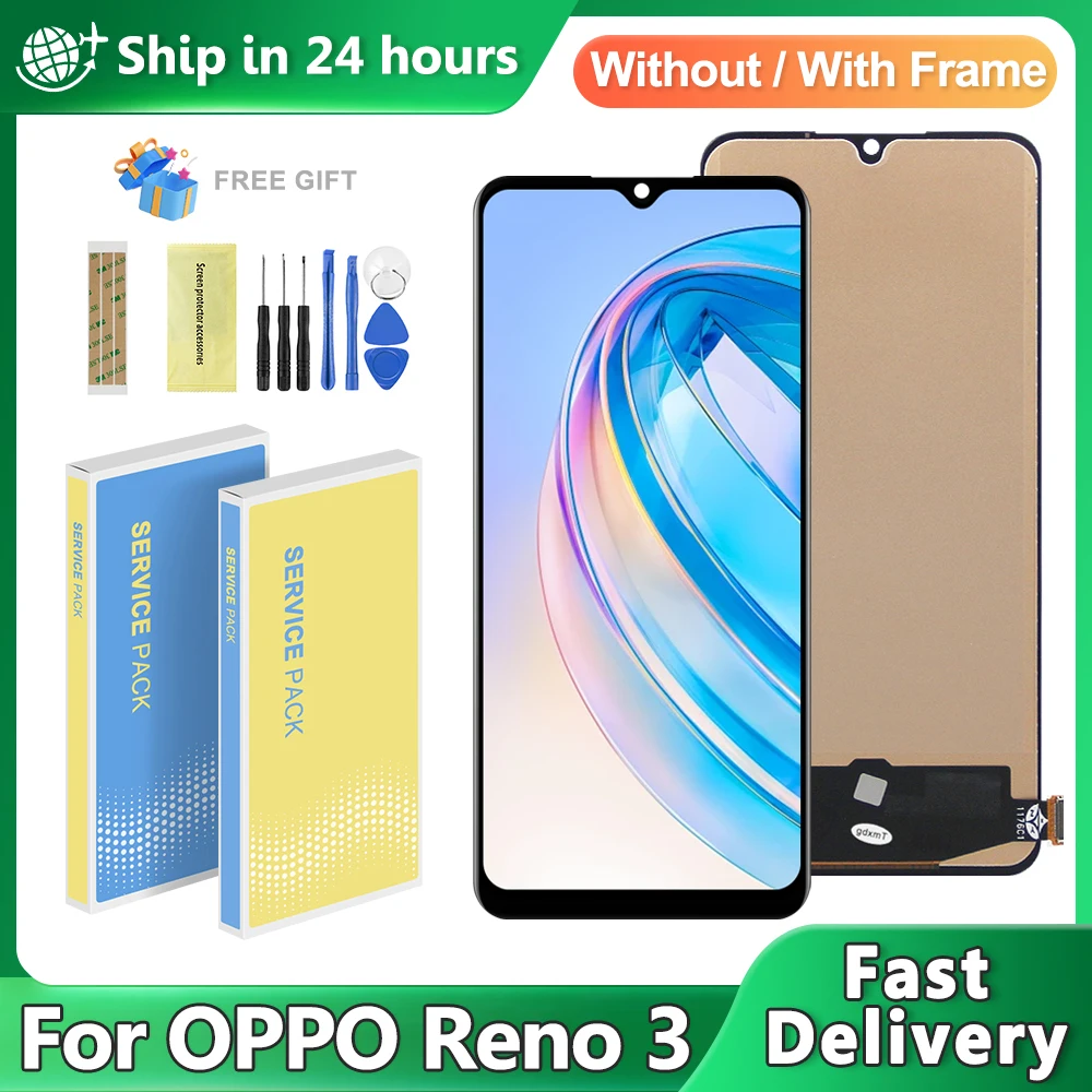 Экран Reno3 для Oppo Reno 3 CPH2043 ЖК-дисплей сенсорная панель дигитайзер в сборе запасные