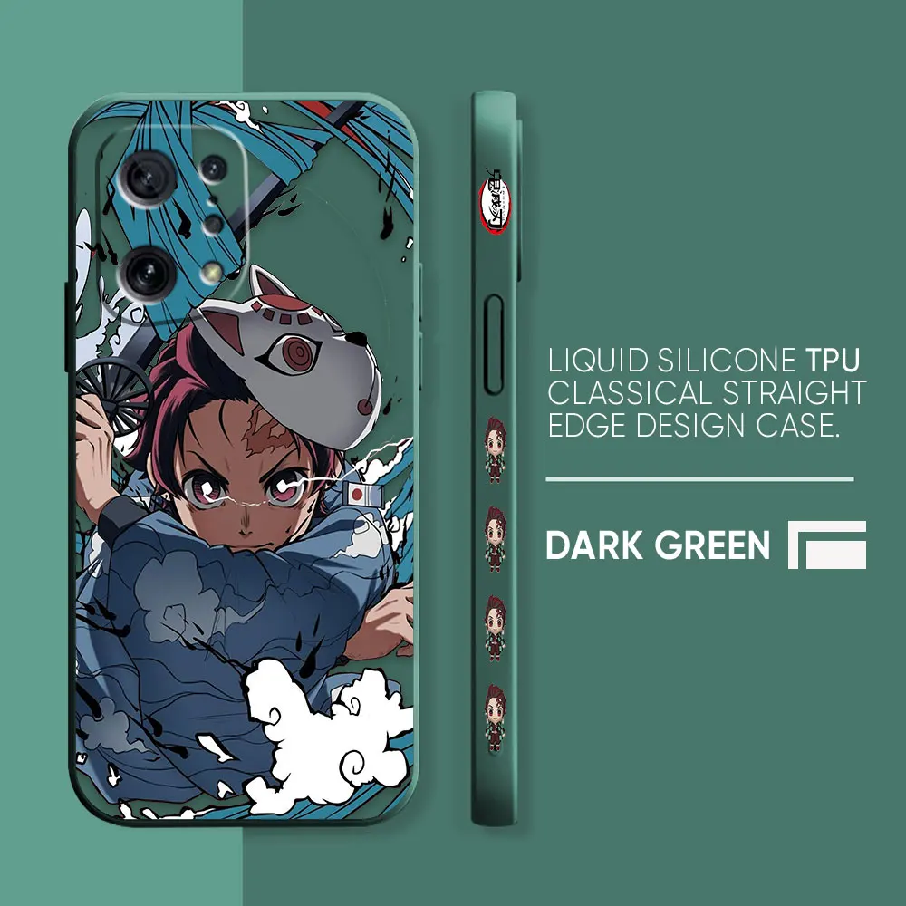 Tanjiro Kimetsu No Yaiba Case For OPPO FIND X5 X6 X3 X2 REALME 5 6 7 X7 X50 RENO ACE 2 4G 5G PRO Colour Case Funda Shell Capa