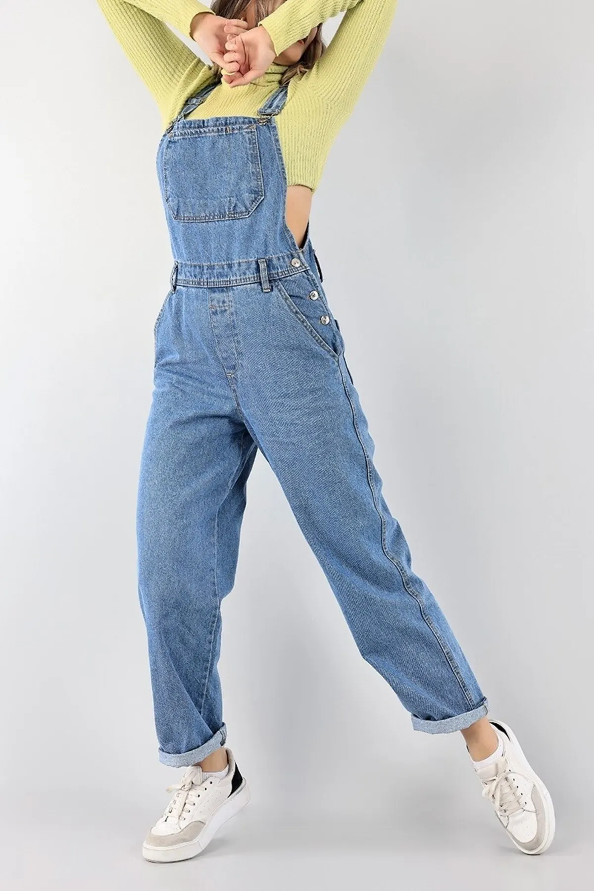

Women's Overalls Blue Wide Leg Denim Hot Style Quality Fabric Sleeveless Baggy Trousers Casual Jumpsuit