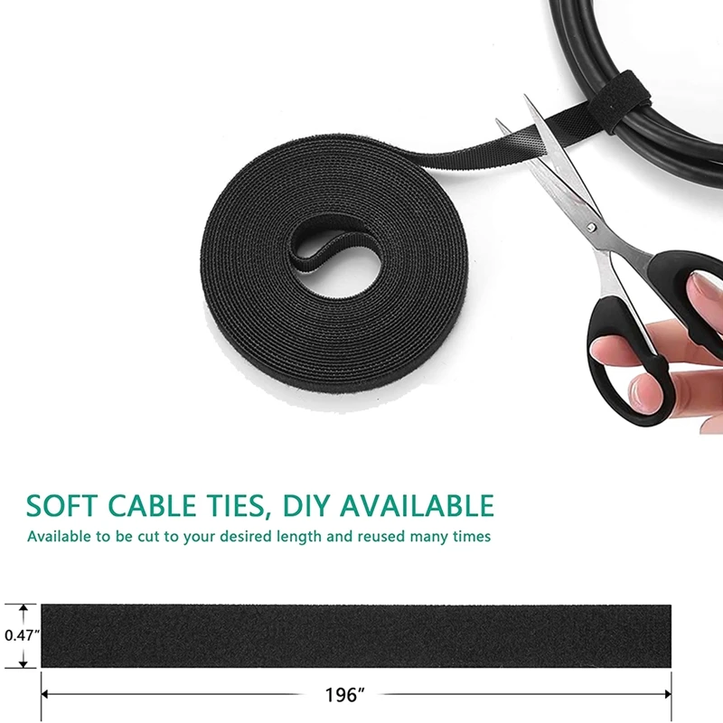 Органайзер для прокладки шнура 126 шт. 4 кабельных рукава 10 самоклеящихся зажимов