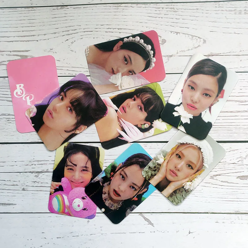

8PCS/Set Kpop Black BORN Pink Venom Photocard JENNIE Lomo Cards LISA Rose Jisoo Photo Cards Album Shut Down K Pop Accessories
