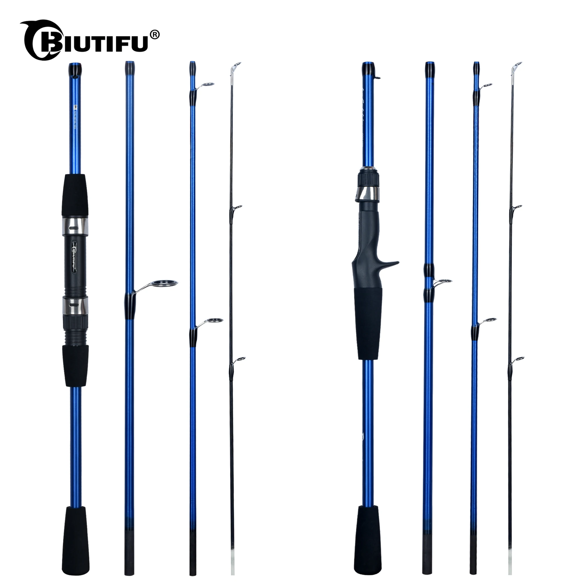 

FELENHAI Baitcasting Spinning Travel Carbon 4/5 Section Fishing Rods Casting Weight 5-20g Power Ultralight Lure Trout Mini Pole