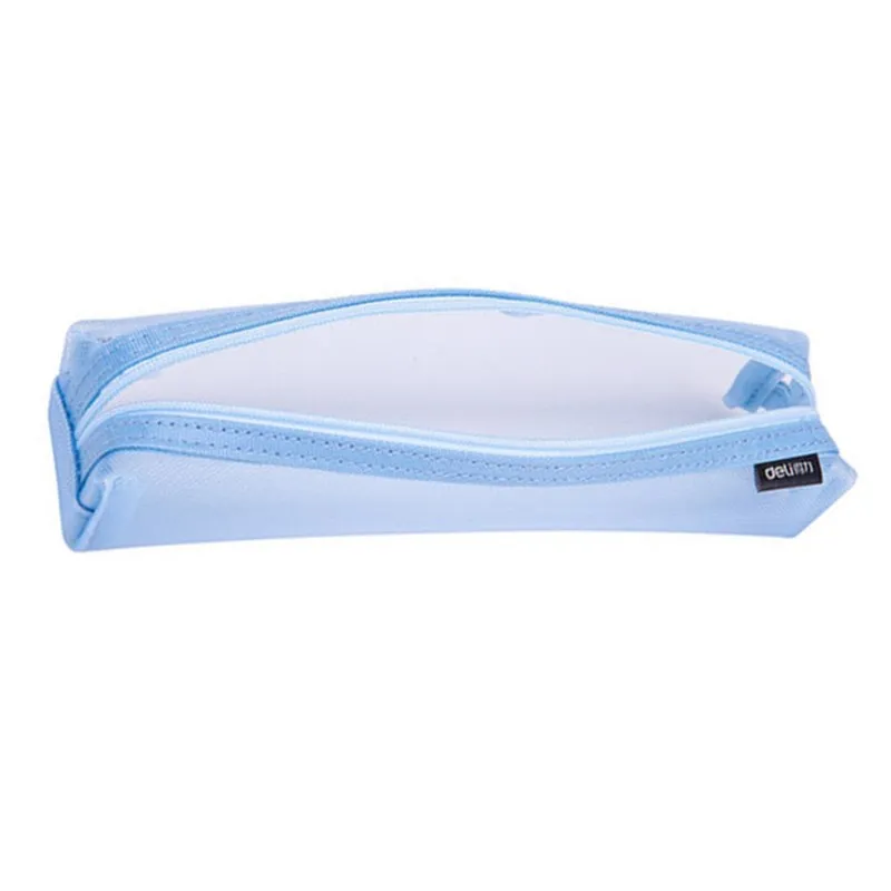 Прозрачный сетчатый пенал на молнии Deli школьные канцелярские принадлежности